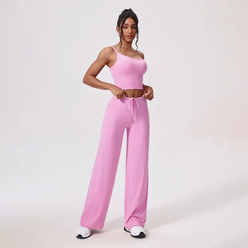 

Women's Loose Cloud Yoga Set Fast Drying and High Elasticity Tight Fitting Fitness Suit Outdoor Running and Leisure Sports Set