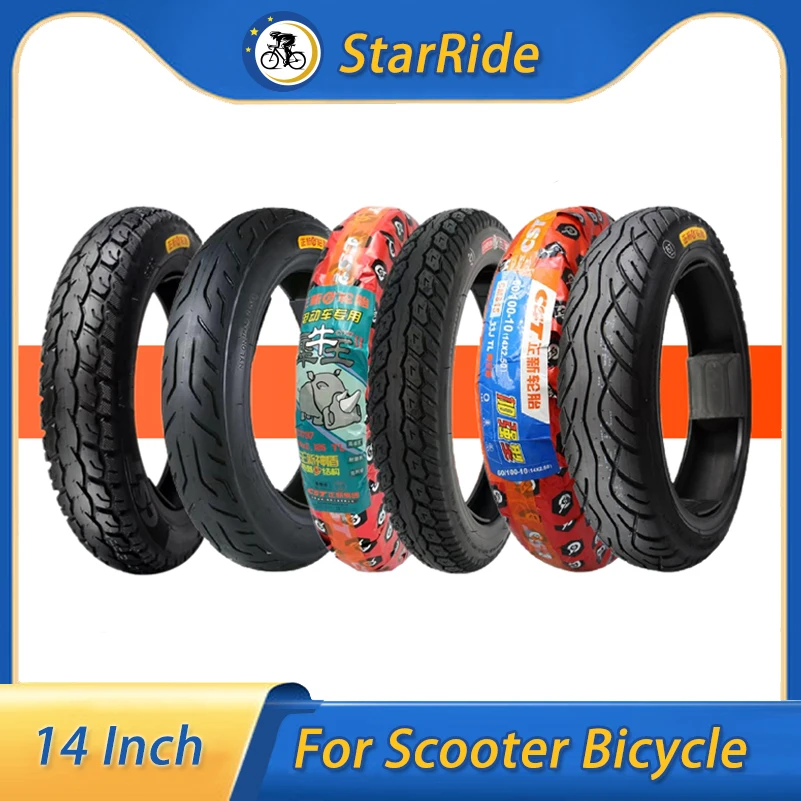 CST 14X2.125 14X2.5 14X2.75 14X3.0 Tubeless Tire for Electric Vehicle Scooter 2.50-10 2.75-10 High-quality Wear-resistant Tires