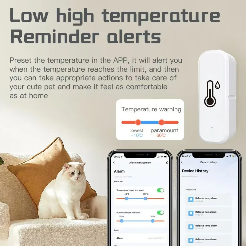 Picture 5: Tuya Zigbee WiFi Temperature And Humidity Sensor APP Remote Monitor For Smart Home var SmartLife WorkWith Alexa Google Assistant