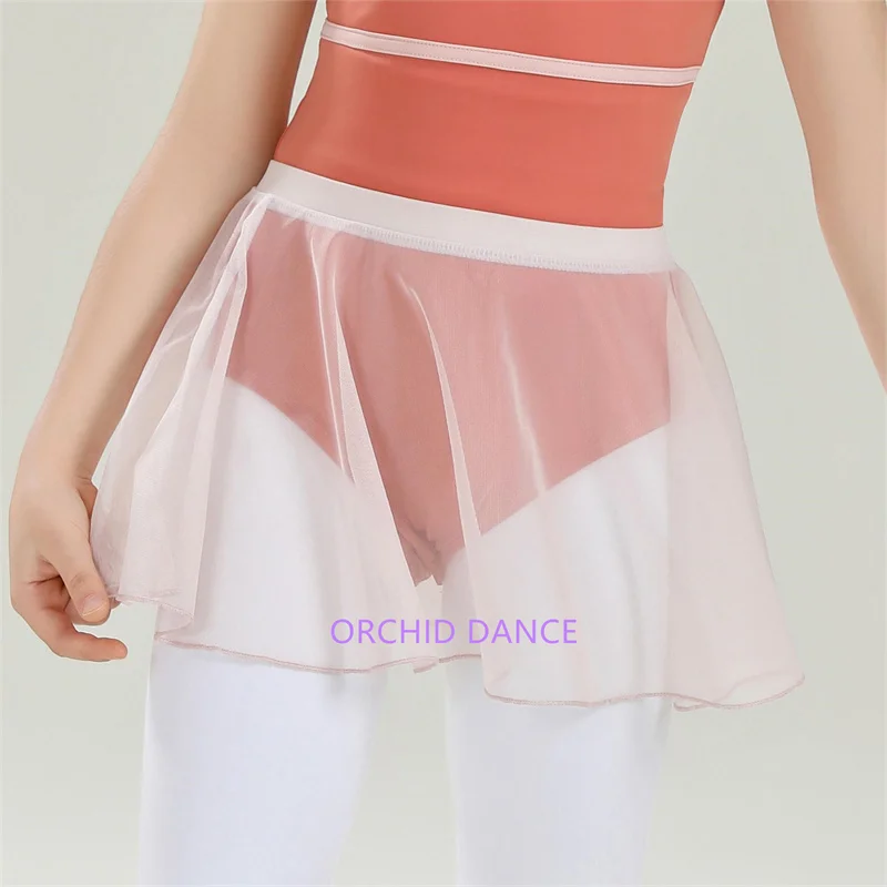 Hot Sale Cheap Kids Girls Child Children One Layer Practice Wear Dance Wear Mesh Ballet Skirts