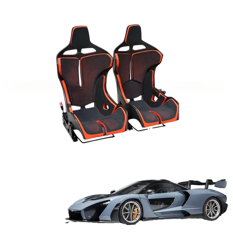 High Quality Custom Dry Carbon Fiber Orange Track Racing Seats For McLaren Senna