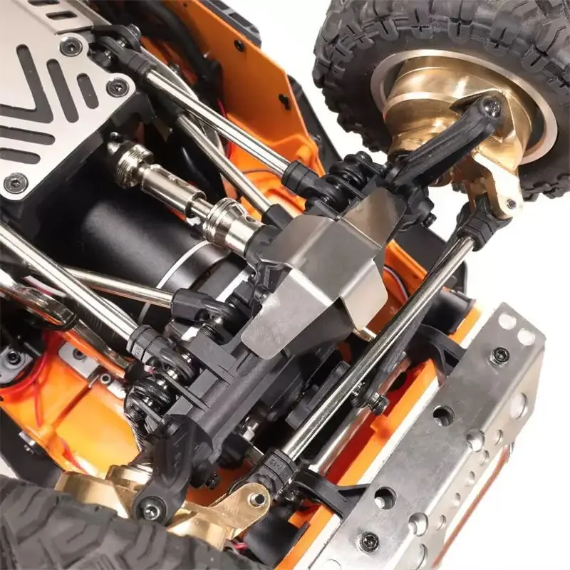Stainless Steel Front and Rear Chassis Armor Protector Skid Plate for Hyper GO MJX 1/12 H12Y H12Y+ RC Climbing Car Truck