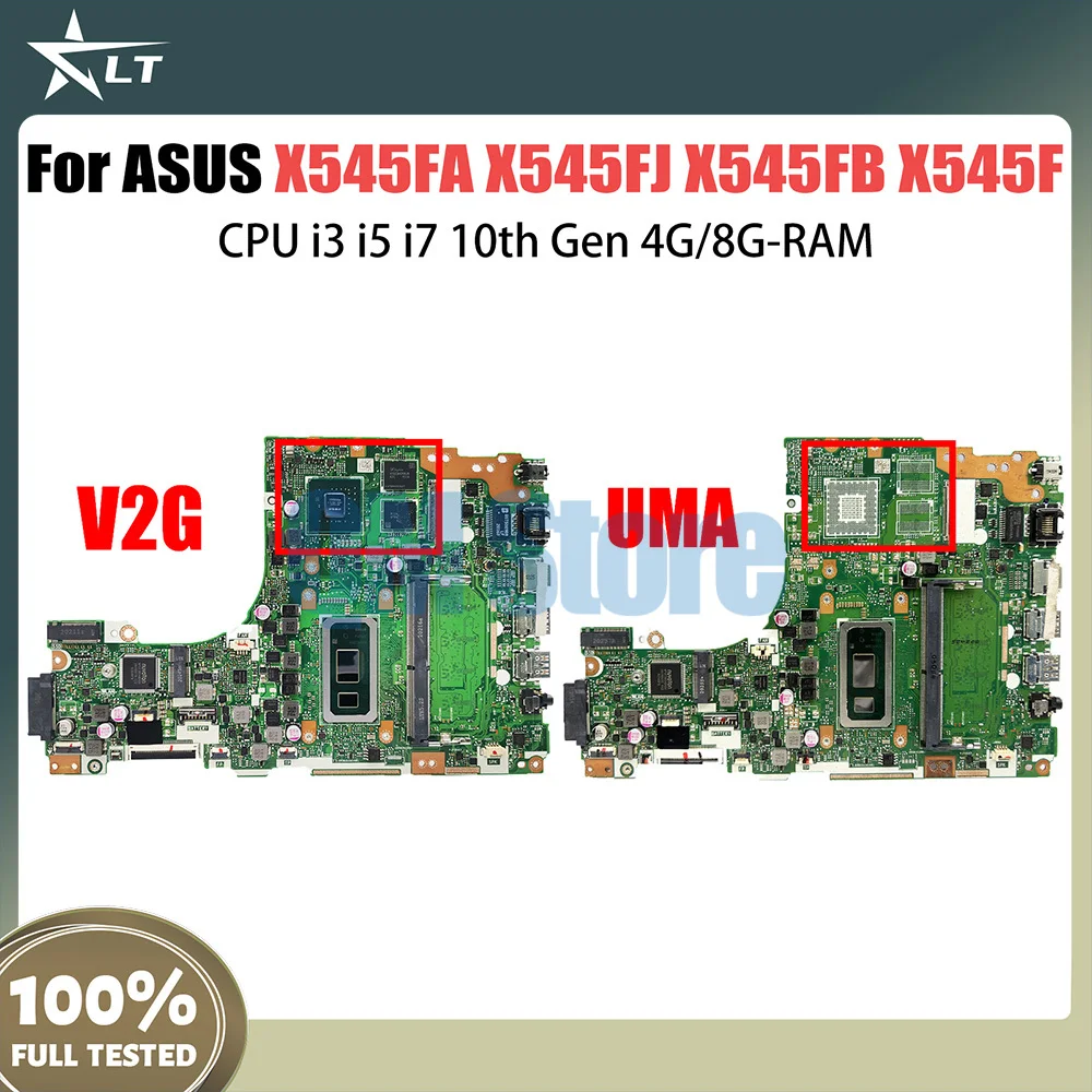 

X545F Notebook Mainboard For ASUS Vivobook 15 X545FA X545FJ X545FA X545FB Laptop Motherboard with i3 i5 i7 10th CPU 4GB