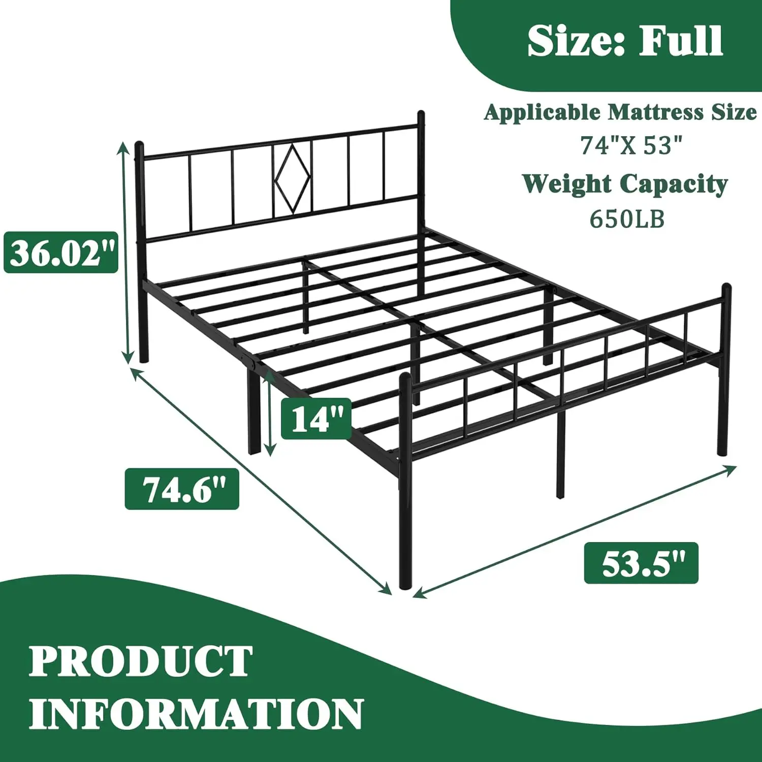 

Полноразмерные оправы для кровати 14 часов с изголовьем кровати/подножкой, для хранения под кроватью, яркая поддержка, без пружины коробки, шум