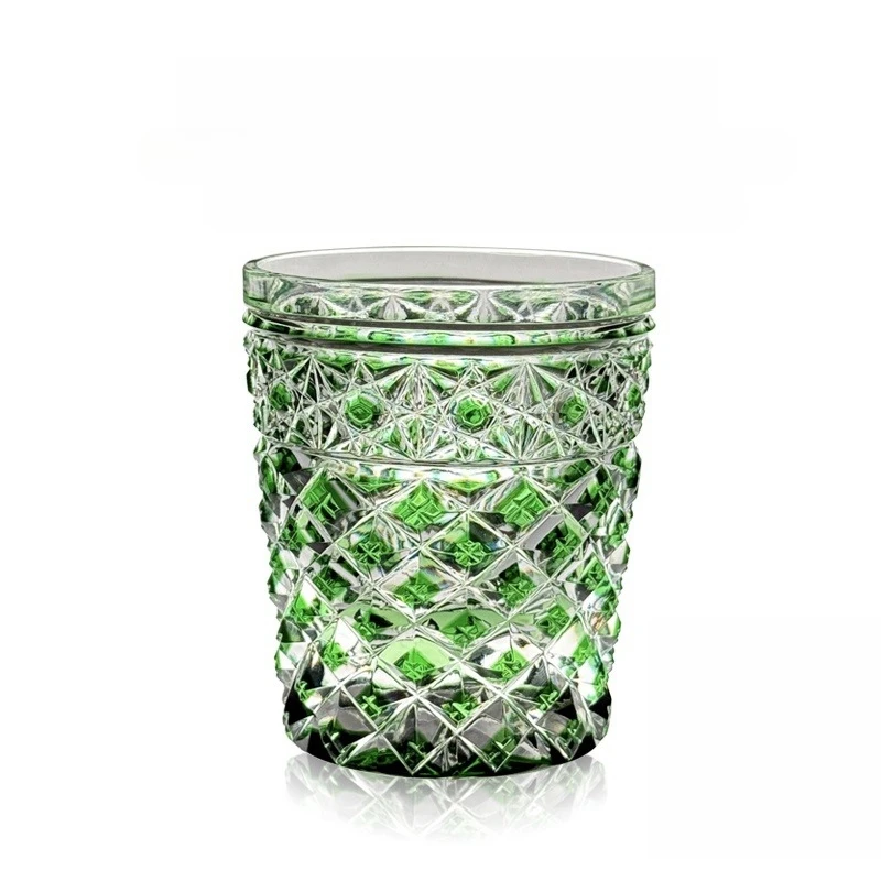 

Crystal wine glass hand-carved green pineapple whiskey foreign wine c up househ old