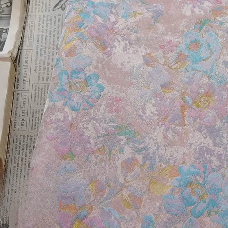 

Картина маслом стиль парча жаккардовая элегантная ткань для платья Cheongsam жилет пряжа окрашенная декоративная ткань Diy швейный материал