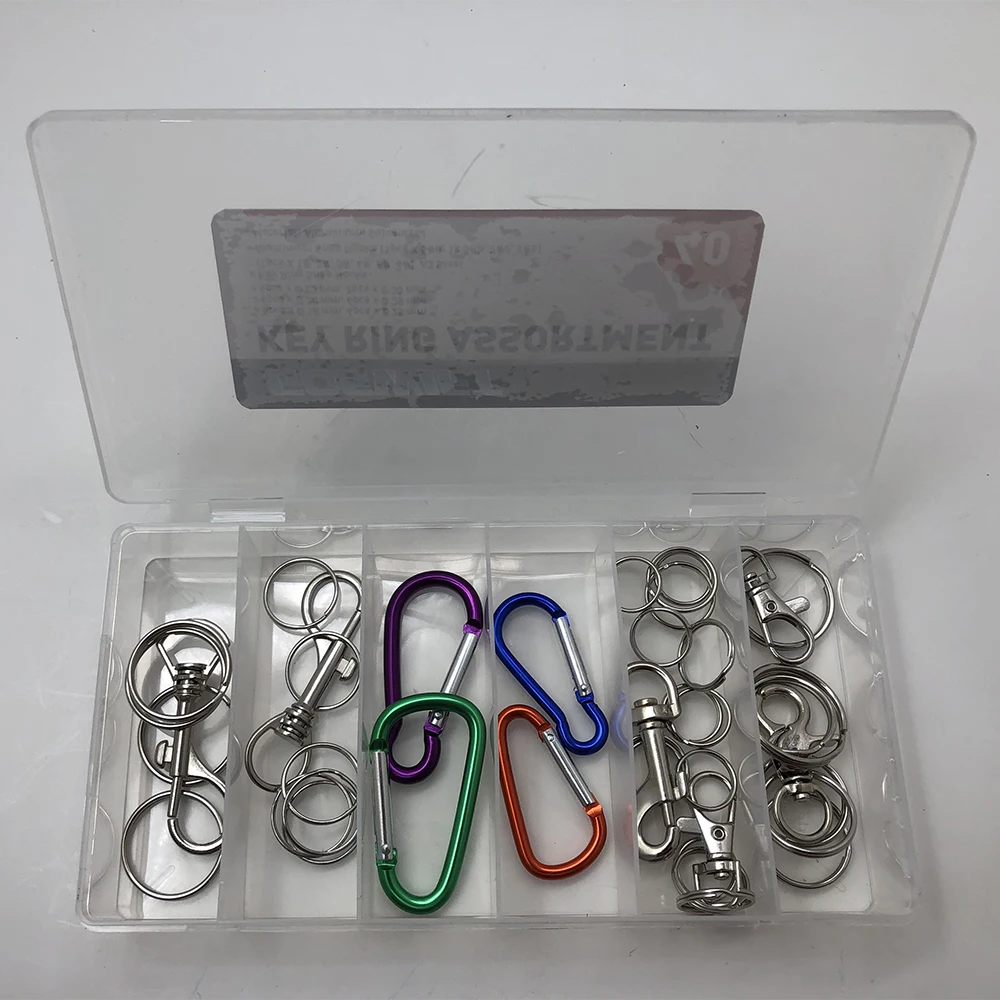 GOSWIFT Metal Key Holders ey Chain Ring and Key Chain Hooks Keychain Making Kit for DIY Crafts