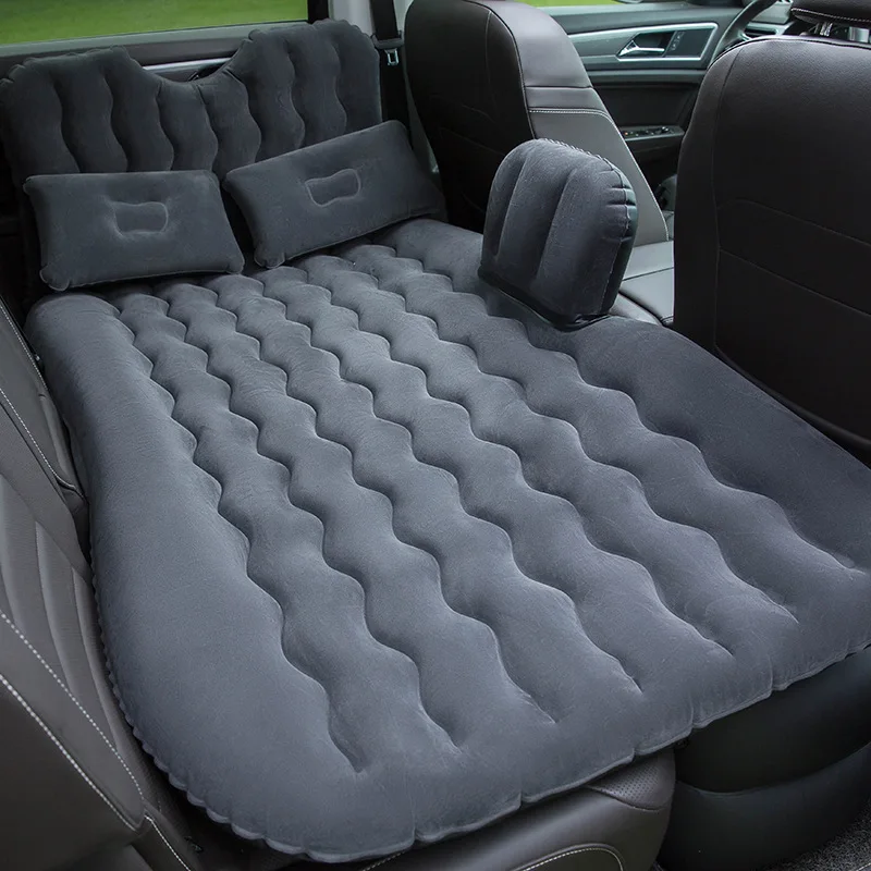 

Aoresac Inflatable Car Mattress for Back Seat Portable Velvet Car Sleeping Bed with Pump 2 Pillow and 2 Functional Pier Outdoor