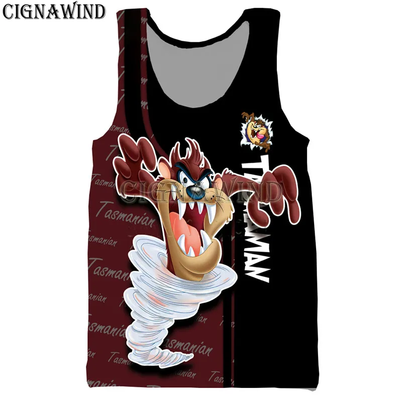 تي شيرت تسمانيا الشيطان عالي الجودة للرجال/النساء تي شيرت مطبوع ثلاثي الأبعاد تي شيرت هاراجوكو نمط هوديس/بلوزات/سترة صيفية