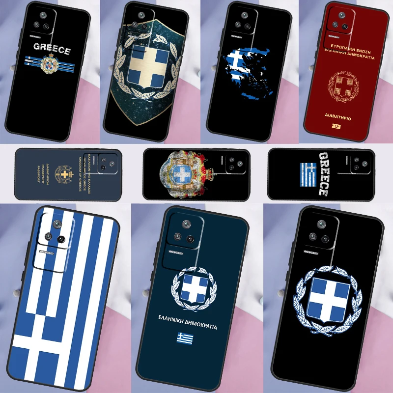 Greece Greek Flag Case For Xiaomi 13 12 Lite 11T 12T Pro 12X POCO X3 X5 F5 Pro F4 X4 GT M5s C40 F3 Back Cover