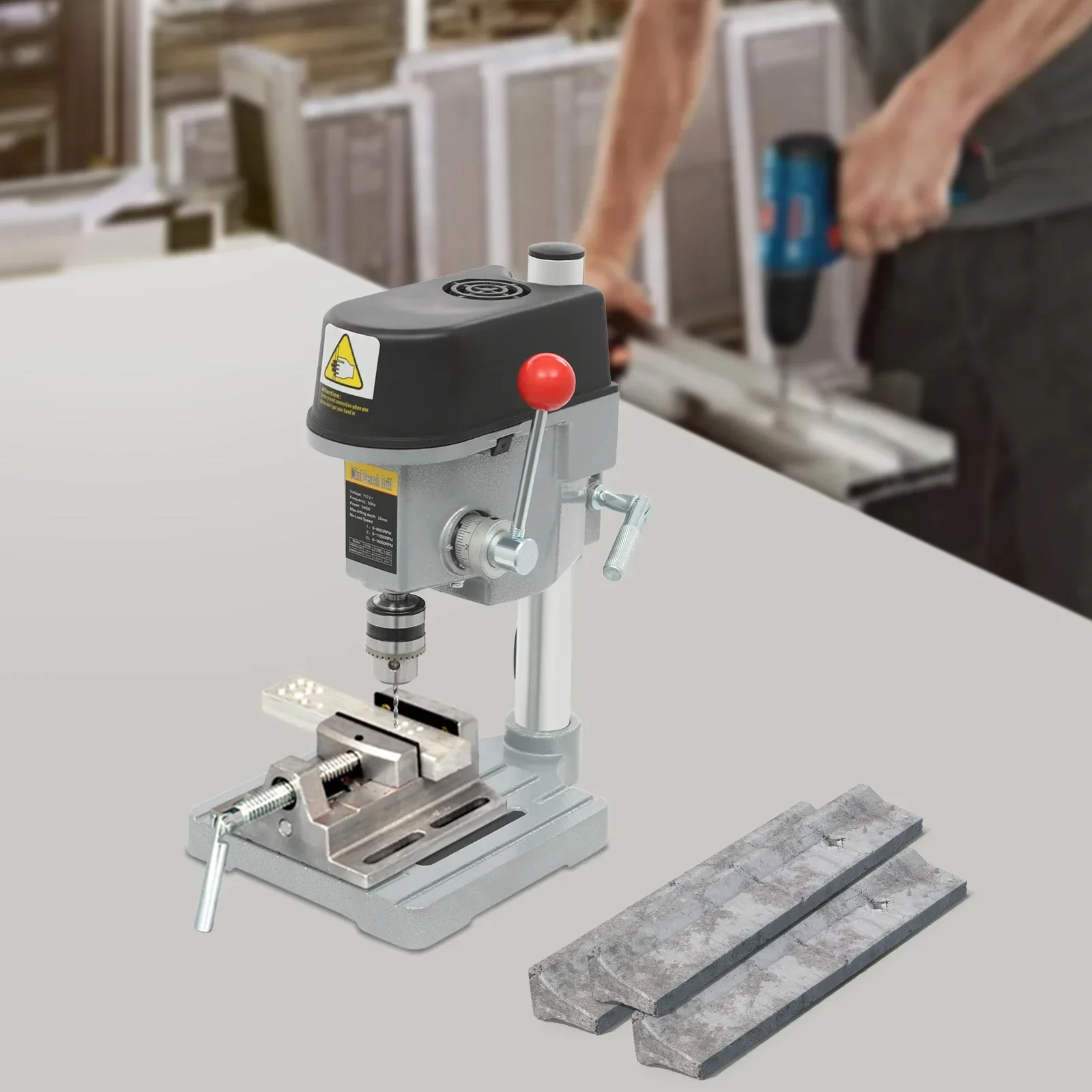 

Mini Bench Drill Press, Corded Mini Table Drill, Portable Bench Drill Machine