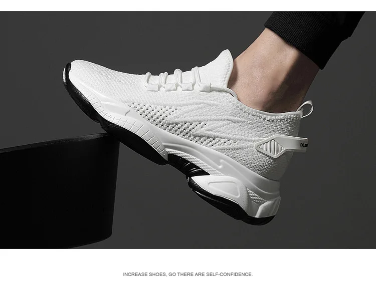 Casual Height Increasing Shoes Fashion Damping Anti slip Extremely Elastic Breathable Net Fabric Increase by 6/10 centimeters