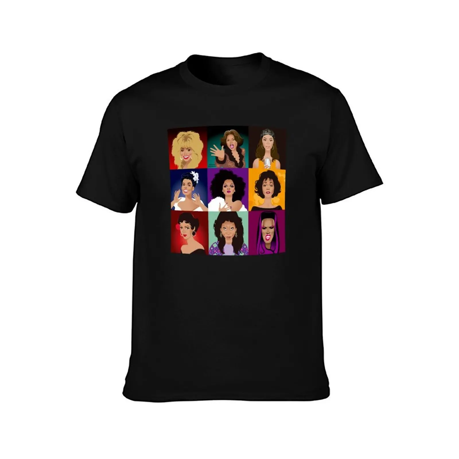 Black women from entertainment T-Shirt, Summer Casual Cotton Tee, Oversized Streetwear Tops, Vintage Graphic Print, 100% Cotton