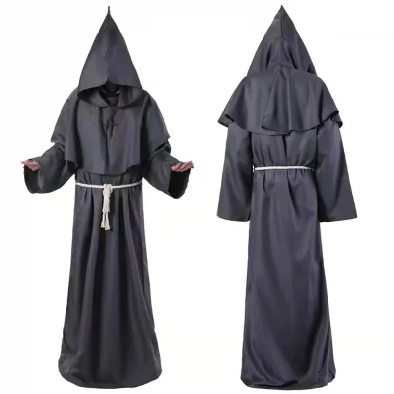 

Ancient Monk Robe Wizard Clothing Priest Clothing Halloween Cos Costume Medieval Monk Clothing