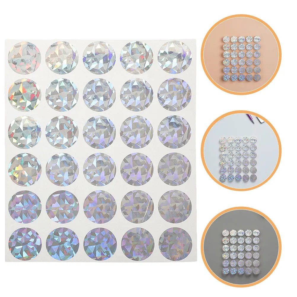 10Sheets Scratch Off Stickers Creative DIY Round Labels Easy Peel Scratch No Tools Needed for Party Favors Educational Rewards