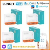 1-10PCS Wholesale SONOFF MINI R4 Wi-Fi Smart Mini Switch Extreme Smart Home Module WiFi EWeLink Remote Control Alexa Google Home