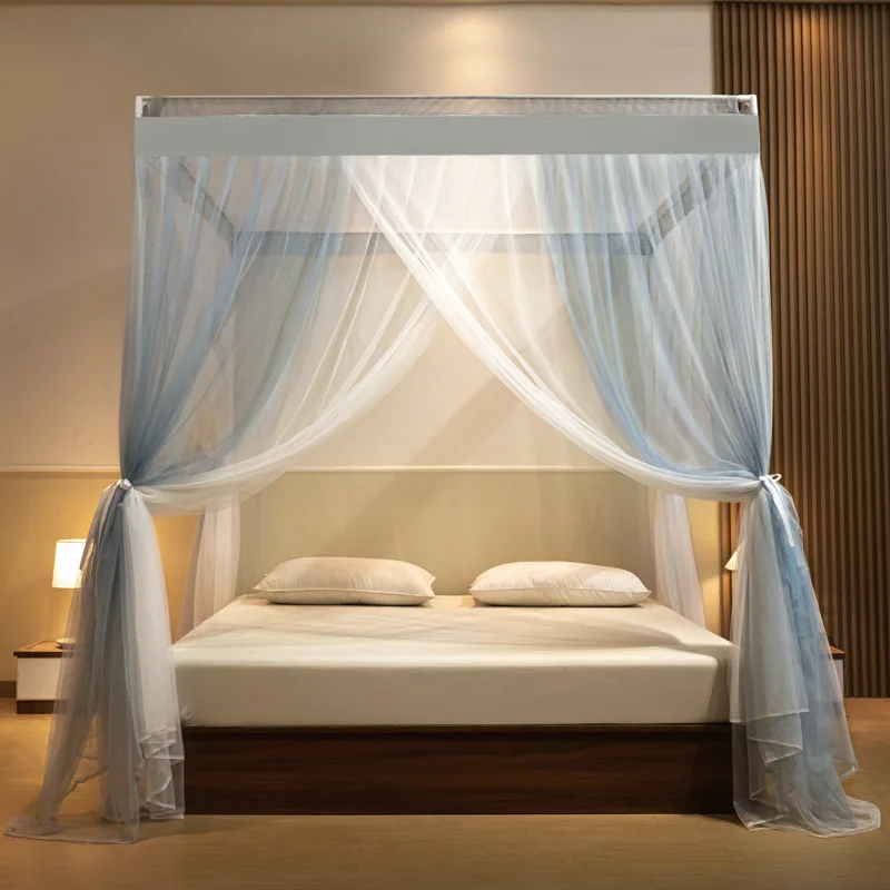 Assorted Colors Room Decor Mosquito Net Princess Bed Canopy Nets Bedroom Decoration Tent Curtains + White Frame