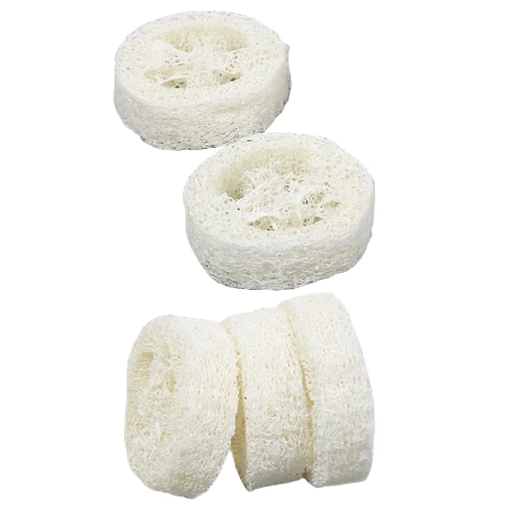 5 Pcs Bath Tray Wipe Brush Loofah Soap Base Pad Household Natural Sponge Slices Cuts Travel