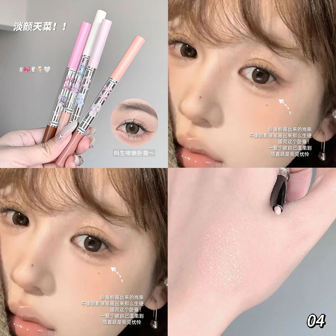 Aegyo Sal Highlighter Shadow Pen Bow Shape Natural Finish for Under Eye Brightening Student Affordable Essential