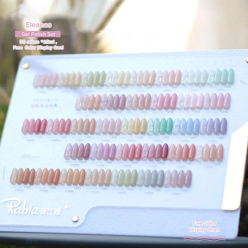 Eleanuos 35pcs Jelly Color Gel Kit Ice Through Naakt Roze Heldere Gel Transparante Gel Polish UV LED Gel Lak Heldere Gel Set 15ml