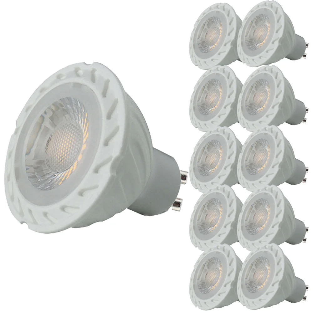 

10-Piece GU10 LED Spot Light Bulb 5W Same Size 50x60mm Flood Light Bulb 85-265V AC Warm White Cool White =50W Halgoen Bulb