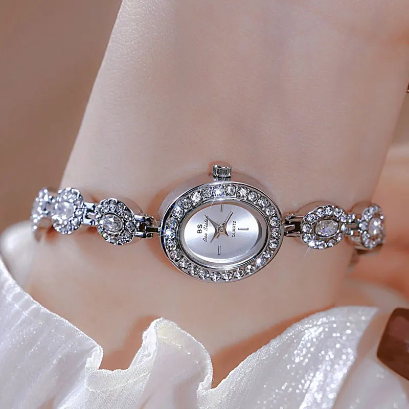 Reloj de lujo de estilo palaciego para mujer, pulsera exquisita y elegante con diamantes de agua arcoíris de colores ovalados, regalo, 2024