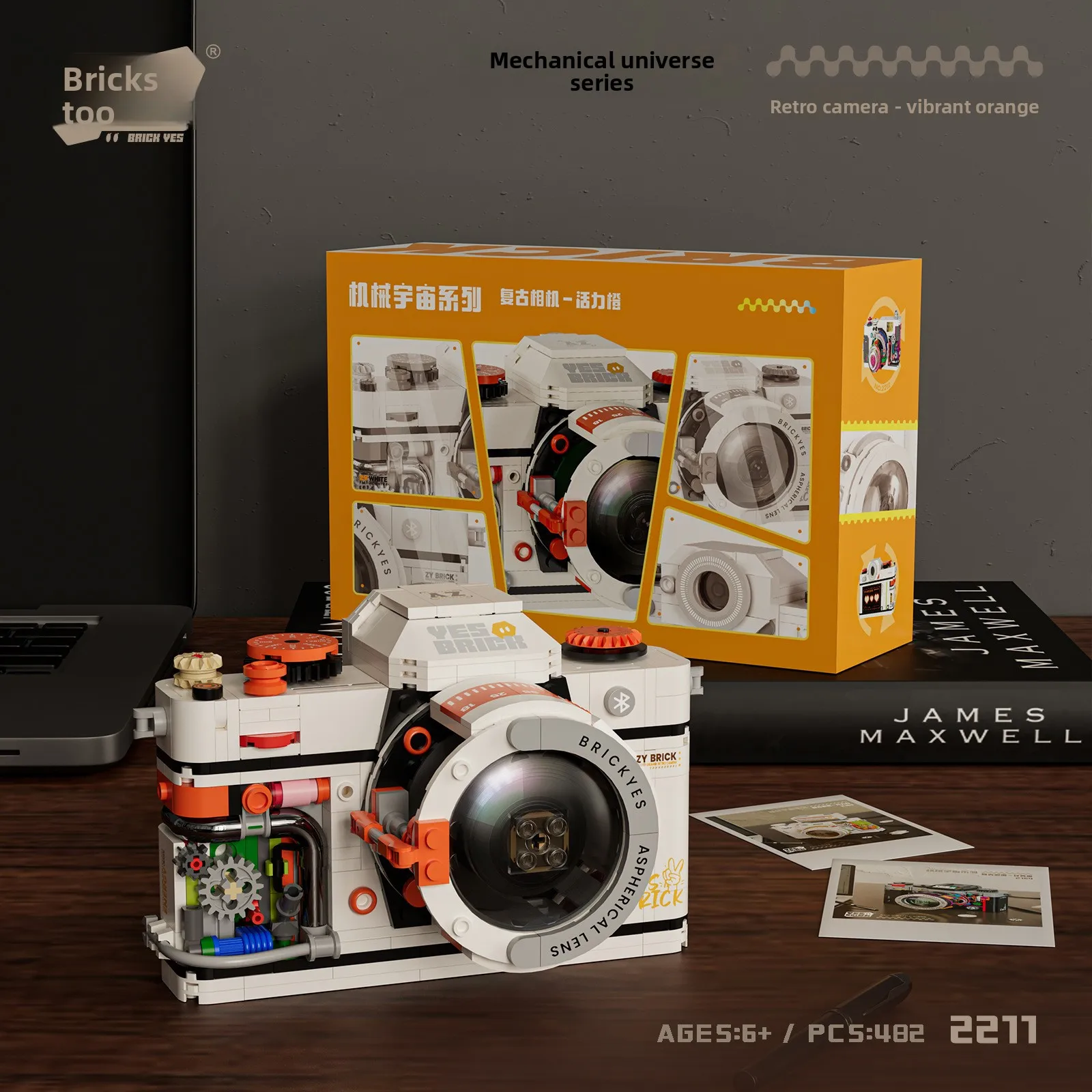 Kit de construcción de cámara réflex de doble lente, ajuste preciso de partículas pequeñas, intercambiabilidad 100%, exclusivo para entusiastas de la cámara de película