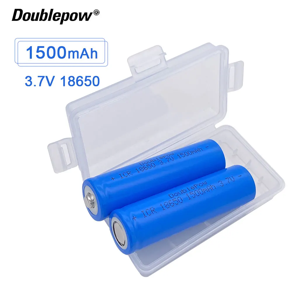 Nowa bateria Doublepow 18650 3.7V 1500mah 18650 akumulator litowy do latarki itp