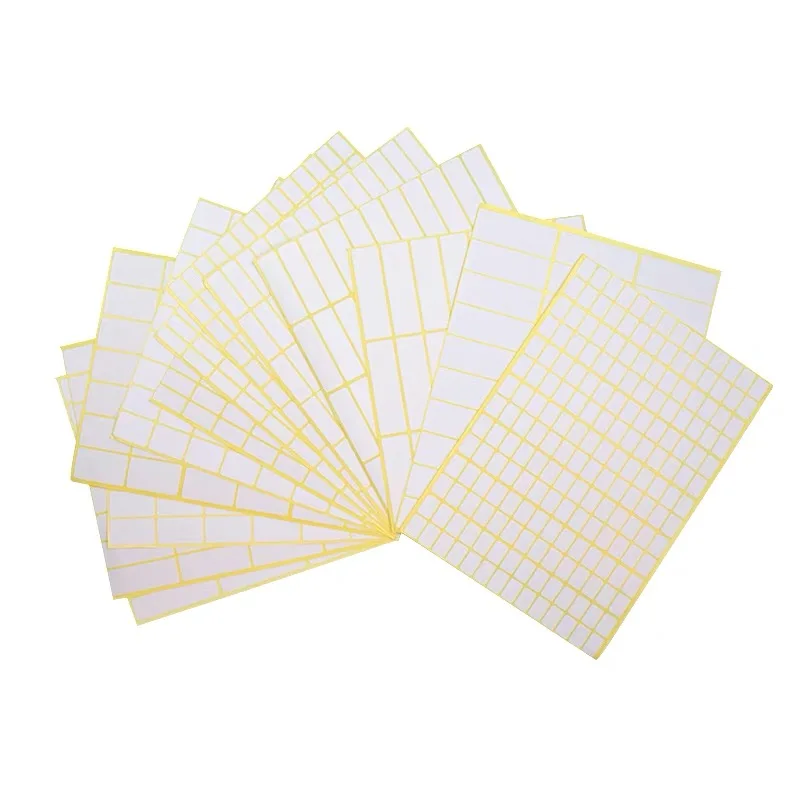 

15 Sheets/Pack Blank Sticker Rectangle Paper Adhesive Label Kindergarten Name Stickers Gift Sealing Sticker Stationery Supplies