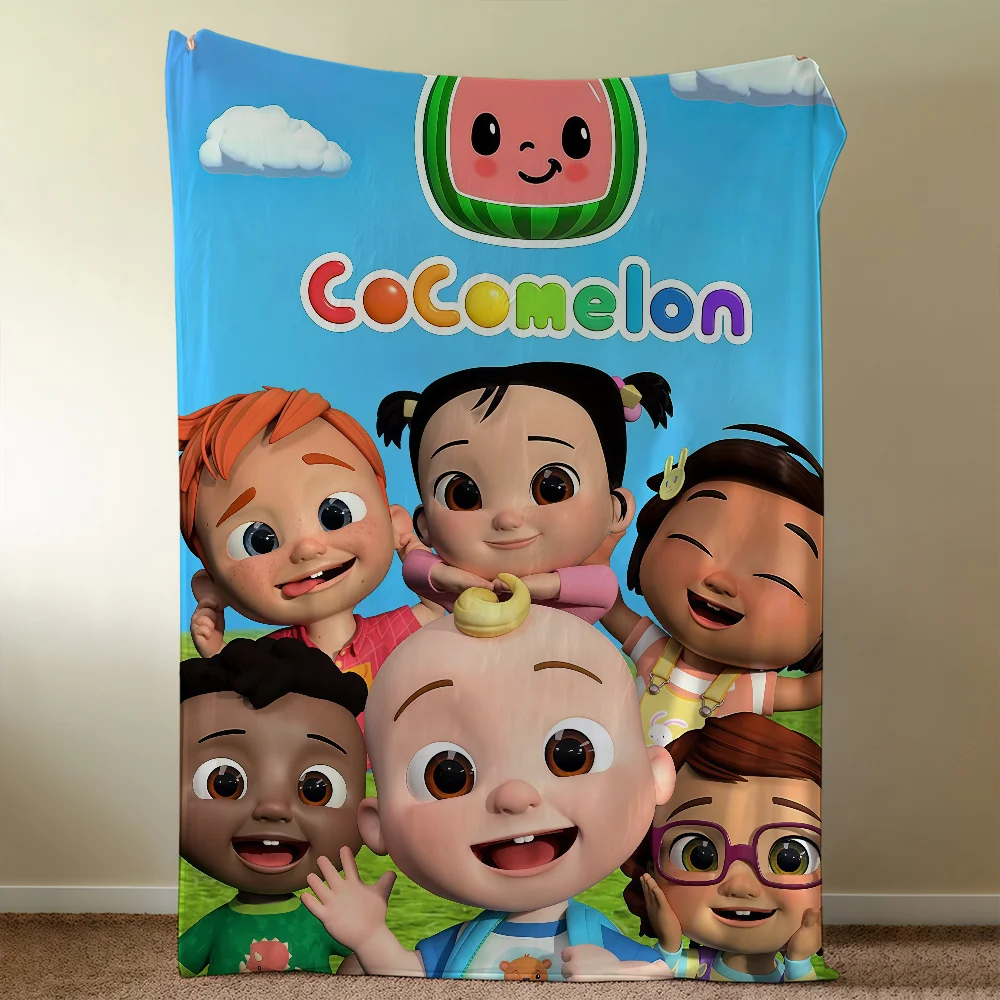C-CoCo-melonS-ES Blanket Baby Throw Super Cosy Plush Living Room Sofa Couch Cartoon Childish Birthday Gifts