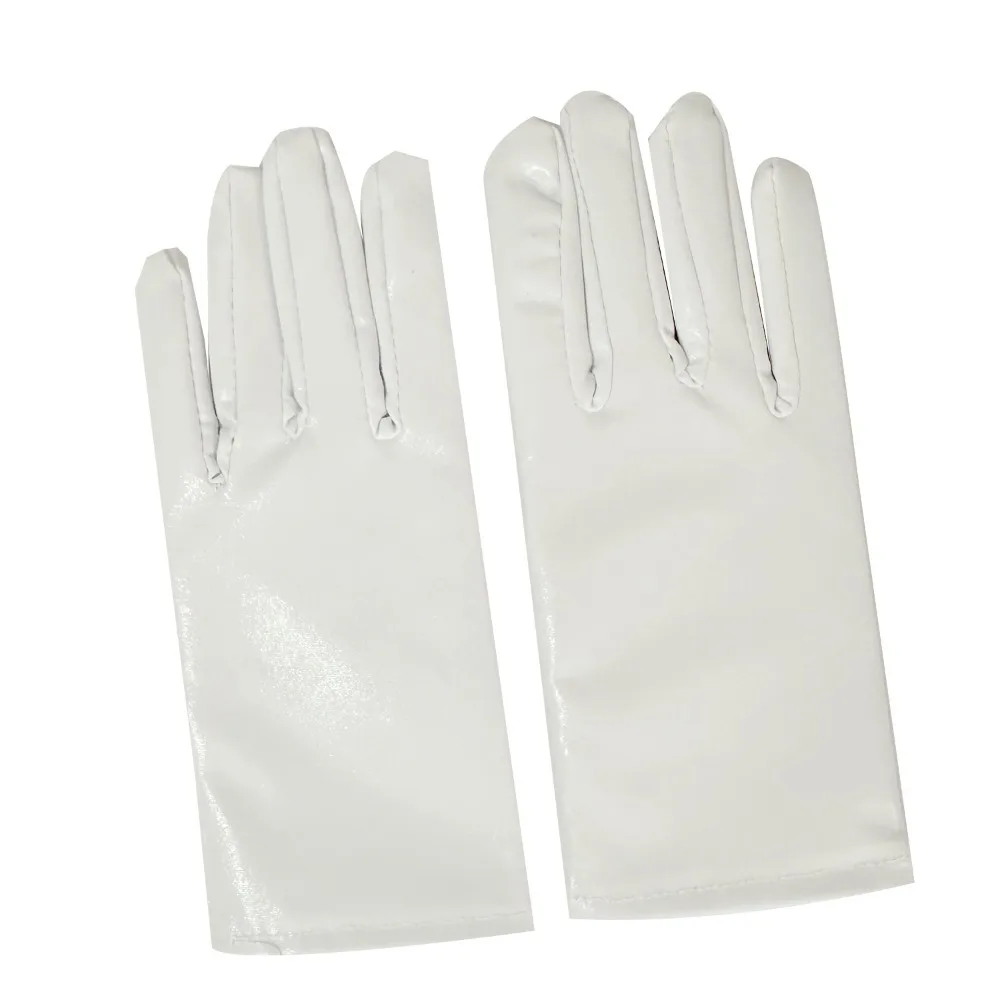 New Synthetic Leather Performance Gloves Solid Color PU Cosplay Gloves Punk Style Clothing Accessories Gift