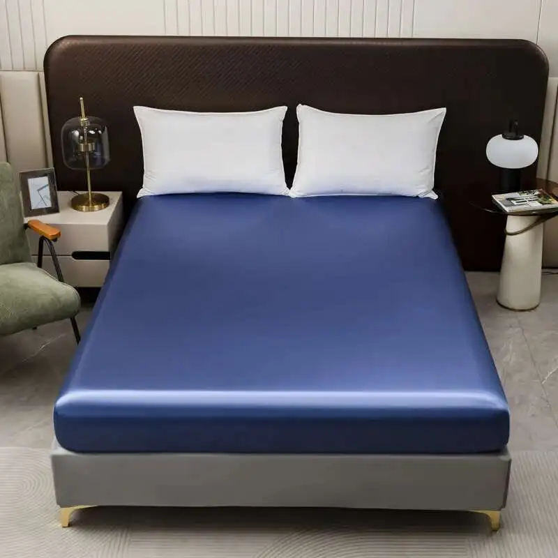 

Satin Silk Fitted Sheet - Cooling Summer Bed Sheet For Twin/Full/Queen/King Size, Ultra Soft Bottom Sheet​