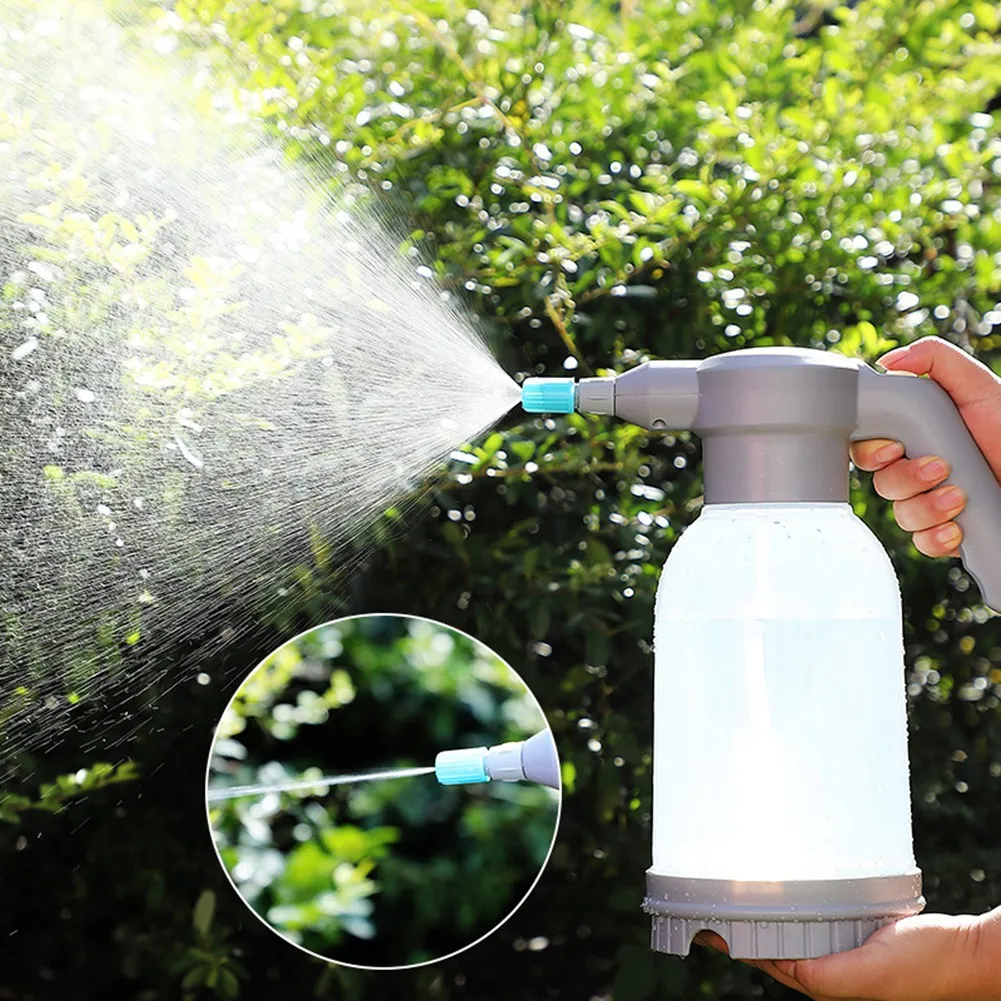 N21R 2L Electric Automatic High-Pressure Garden Water Spray Bottle 360 Degree Battery Sprayer Watering Hose USB Charging