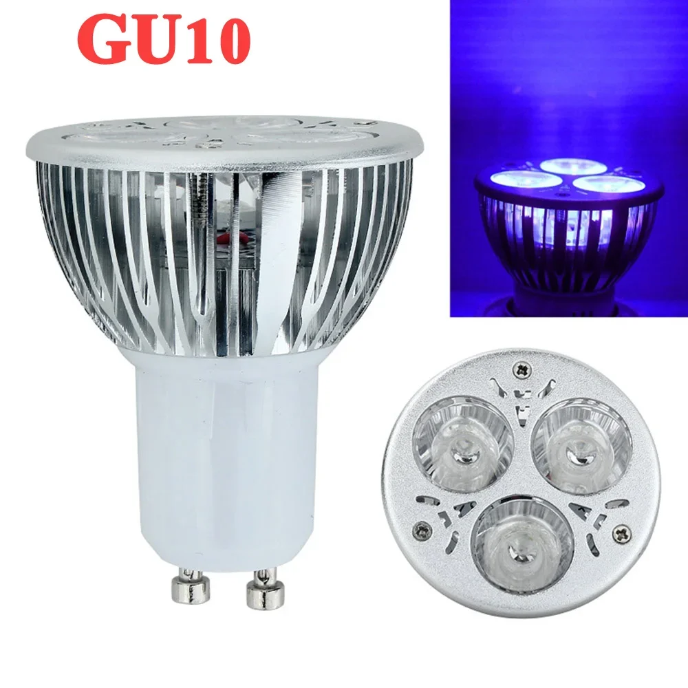 3W LED Ultraviolet Blue Lights E27/GU10/MR16 UV check money Bulb Lamp  romantic atmosphere for Cash Medical fluorescent agent