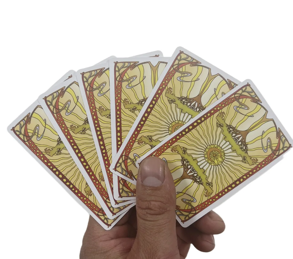 Mini cartes de tarot dorées, 5.7x9cm, avec papier, manuel, jeux de société, destin, nouveauté