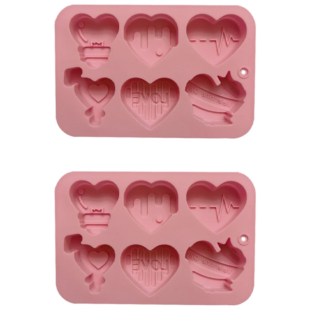 Love Heart Chocolate Silicone Mold Candy Biscuit Mould Love Ice Tray Baking Tool Gift Love Fondant Cake Candle Mold