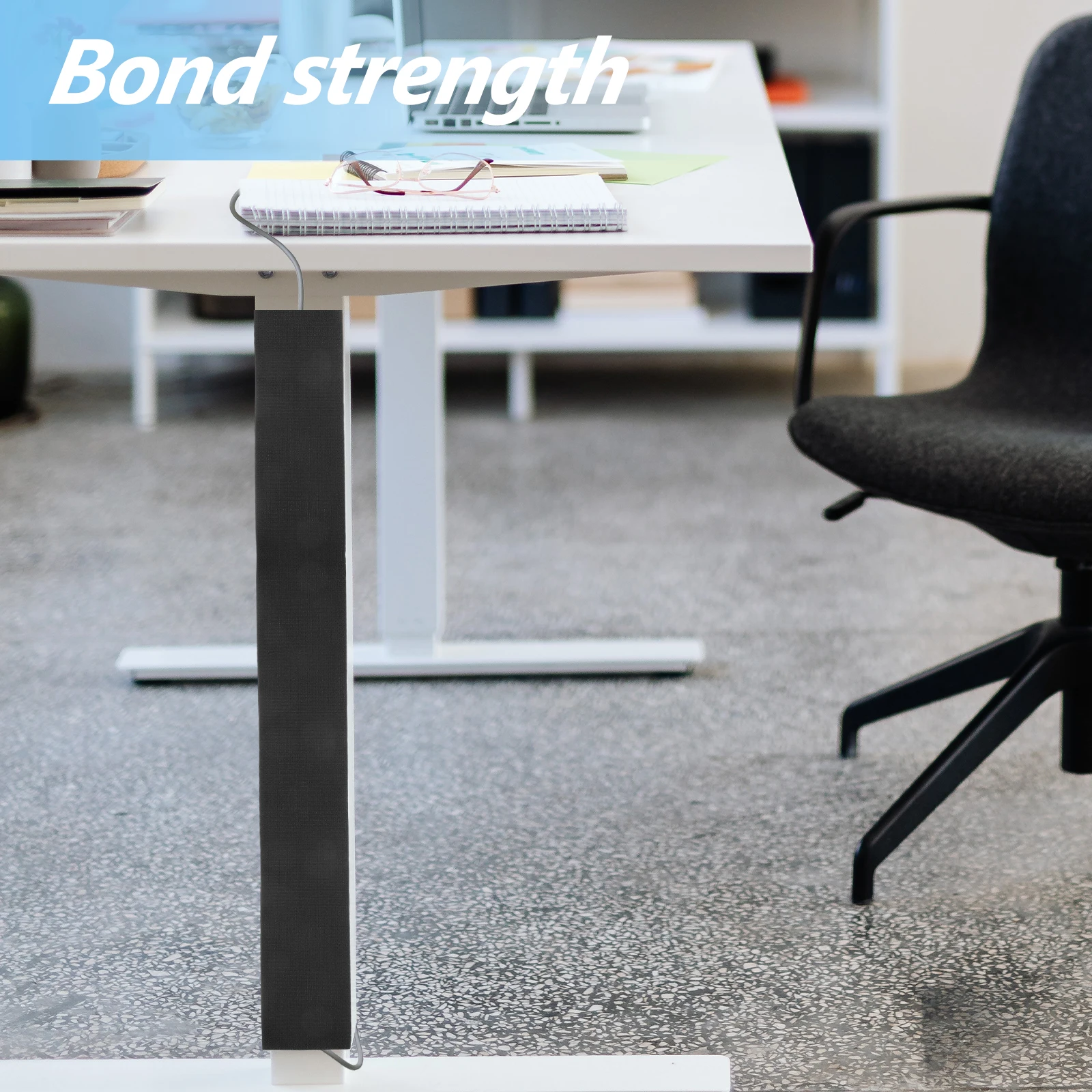 

Cable Organizer Black Cuttable Cord Sleeve For Floor Wire Management Sticky Wires Protector Nylon Polyester Cable Grip Strip