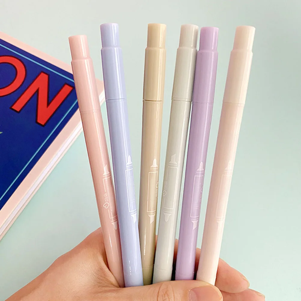 

12pcs Portable Highlighter Pens Fluorescent Markers School Supplies Multi-Function Art Marker Noting Book Marker Office Supply