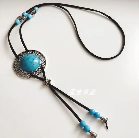 

Mongolian Element Necklace Chinese Style Men Bolo Tie Vintage