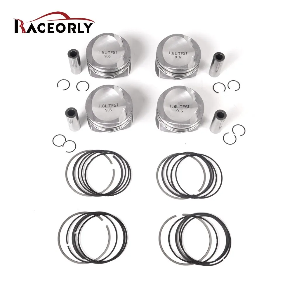 RACEORLY Piston Set PinΦ21mm +0.25mm/0.01 inches For VW AUDI 1.8T CDH BZB CDA