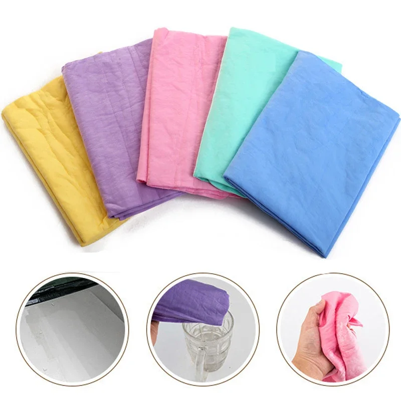 1Pc 43*32cm Car Wash Towel PVA Soft Quick Drying Towels Household Absorb Water Towel Automobile Cleaning Care Accessories