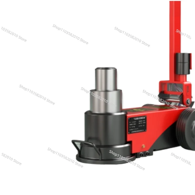 30T Horizontal Pneumatic Jack, Air Lift Heavy Truck Single/Double Folding Lever Overpressure Protection Auto Repair Tool