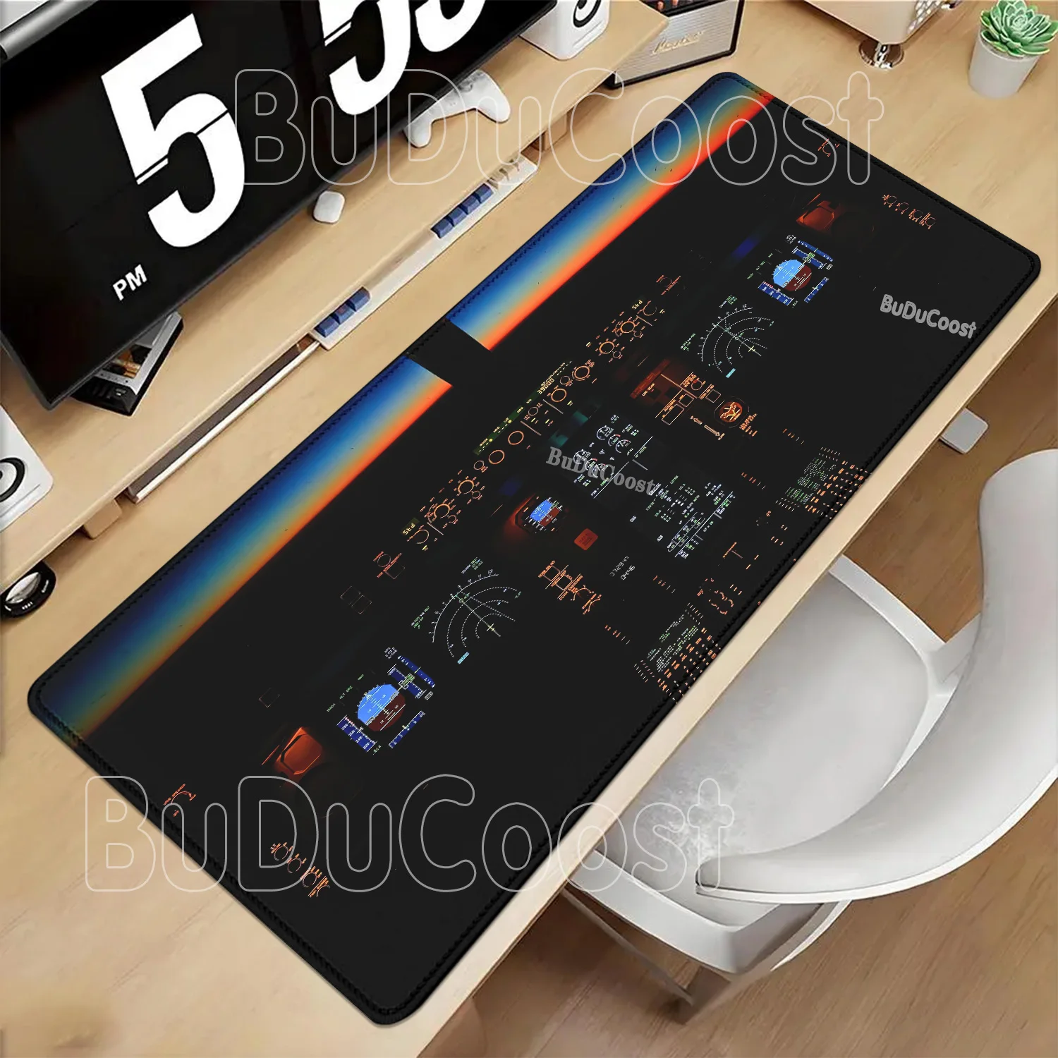 Airplane Speedometer HD printing Mouse Pads Plane Instrument Panel XXL Mousepad Nonslip Rubber Desk Mat Pc Gamer Cockpit Playmat