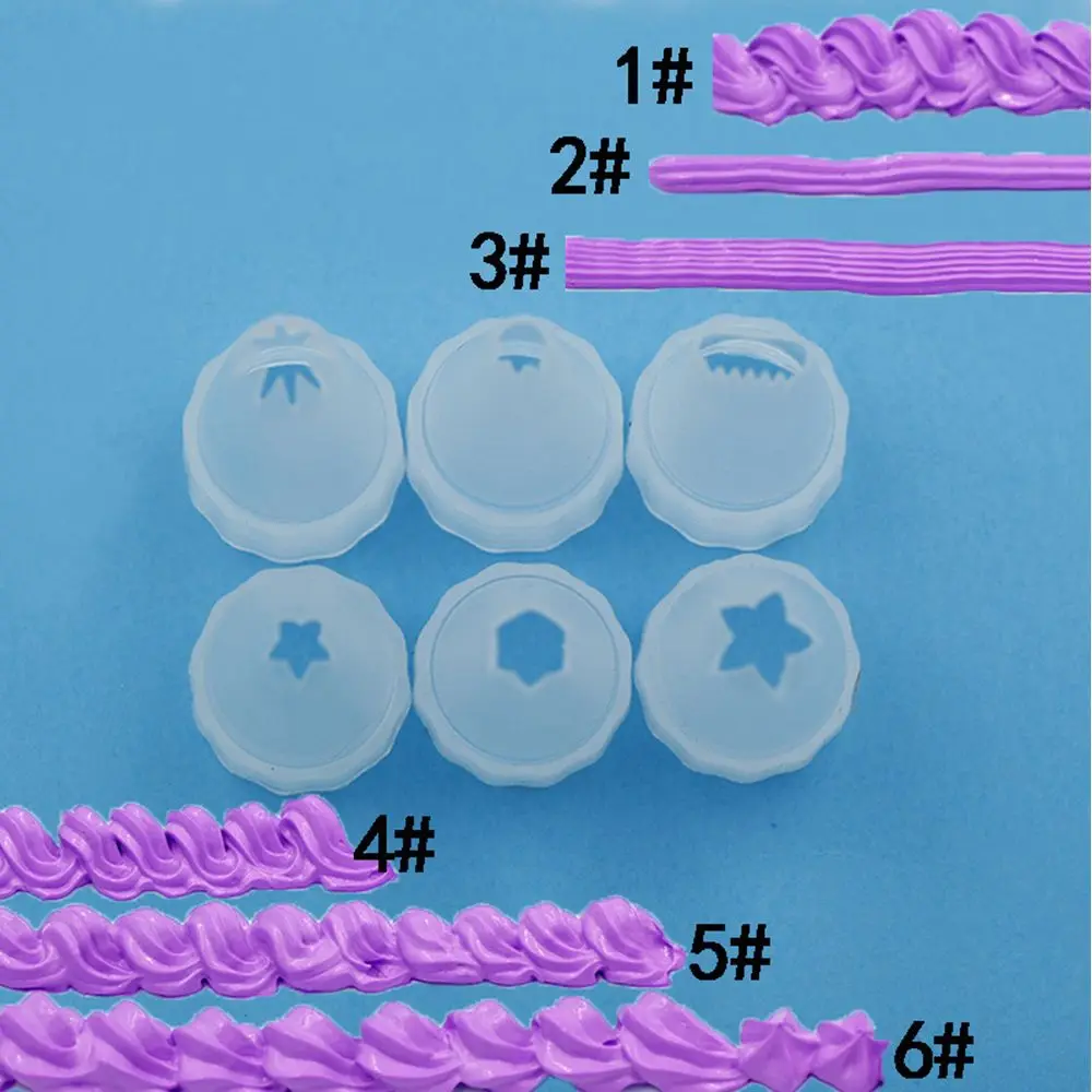 アイスクリームパイピングアイシングノズル、フラワーノズル、シミュレーションクリーム接着剤ベーキングツール、カップケーキ携帯電話ケース、10個
