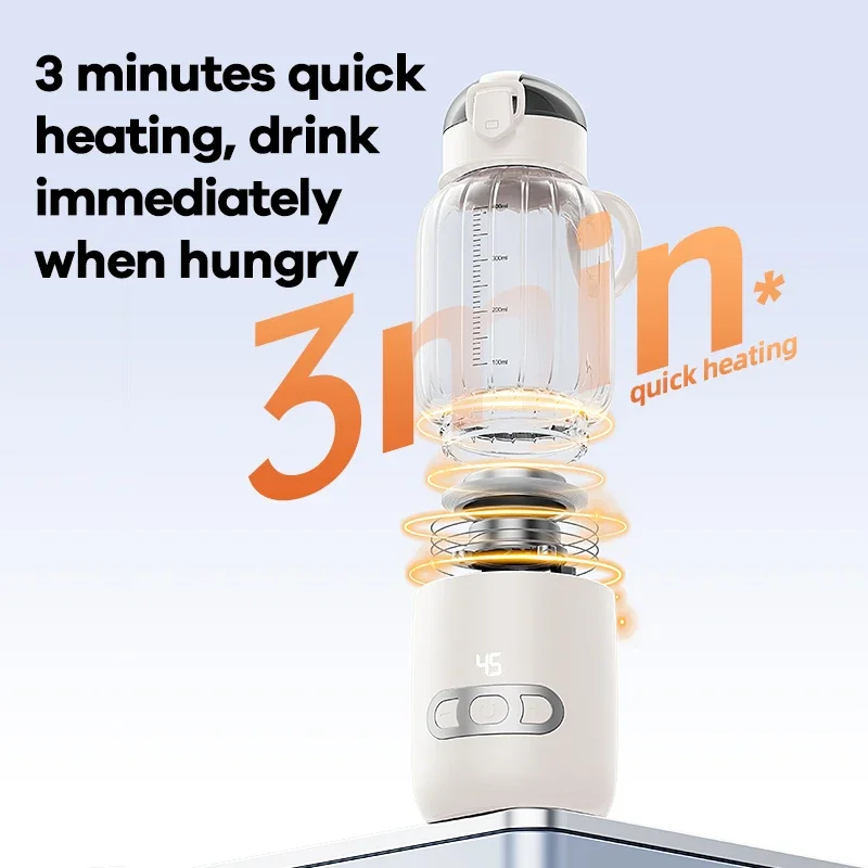 ترقية جديدة USB جهاز تسخين الحليب لتركيبة الطفل سعة 400 مل تحكم دقيق في درجة الحرارة جهاز تسخين المياه الفوري اللاسلكي