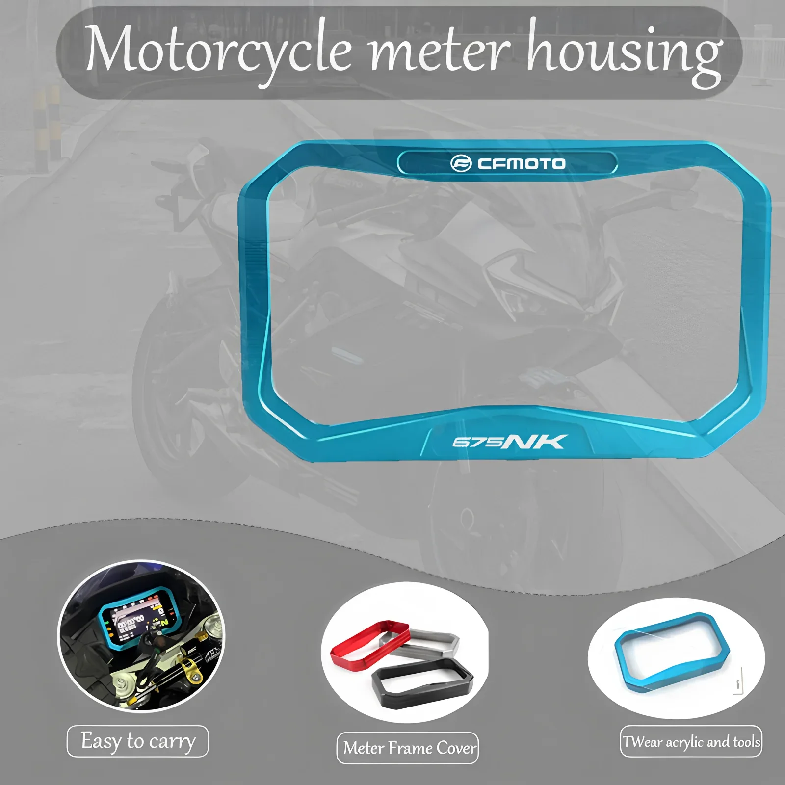 

For CFMOTO CF MOTO 675nk 675 NK 2024 2025 Motorcycle CNC Accessories TFT Theft Meter Frame Screen Protection