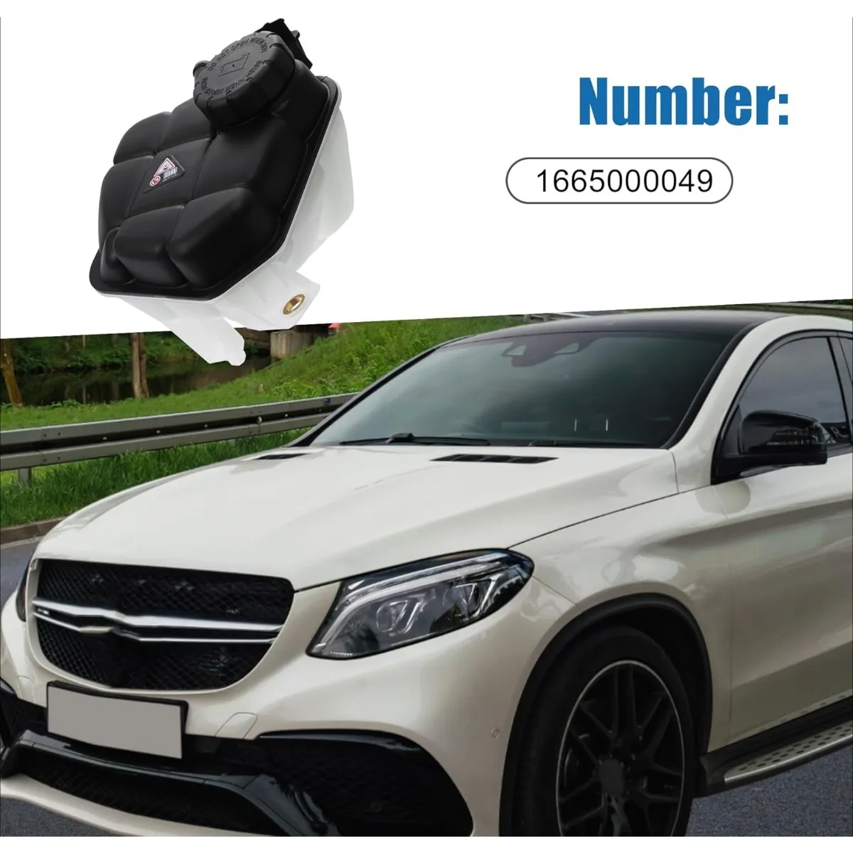 

1665000049 2105010615 Coolant Expansion Tank for Mercedes-Benz X166 W166 GLE300d GLE43 AMG