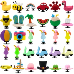 1pcs 3D Pins for Shoe Casual Beach Style Plant Animal Duck Camera Coconut Shoe Charms for Women Men Kid Accessories Decorations