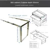 Prix Surprise nouvelle Table cachée multi-sections glissière multi-fonctionnelle tirant Table à manger pliante Rail rétractable plat Pu 5
