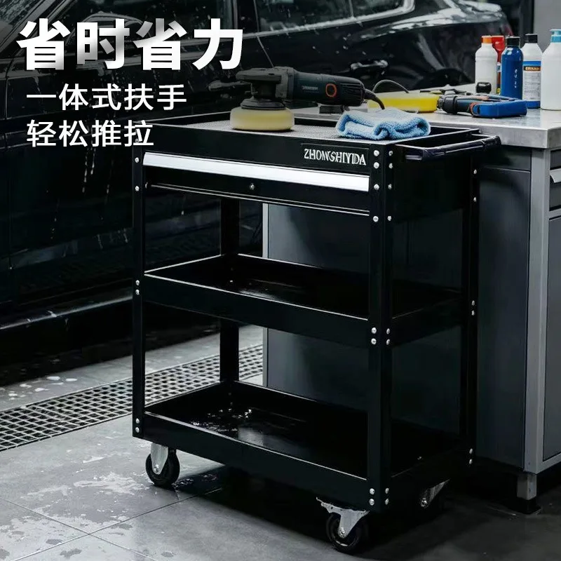 Industrial open tool rack Auto repair Multi-layer storage cart Mobile workshop tool storage cart